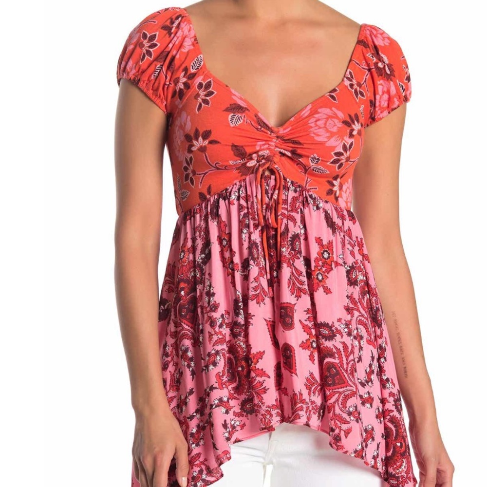 NWOT Free People La Bamba Babydoll Top